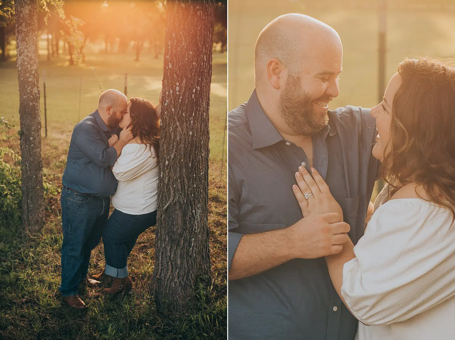 golden hour engagement session dfw
