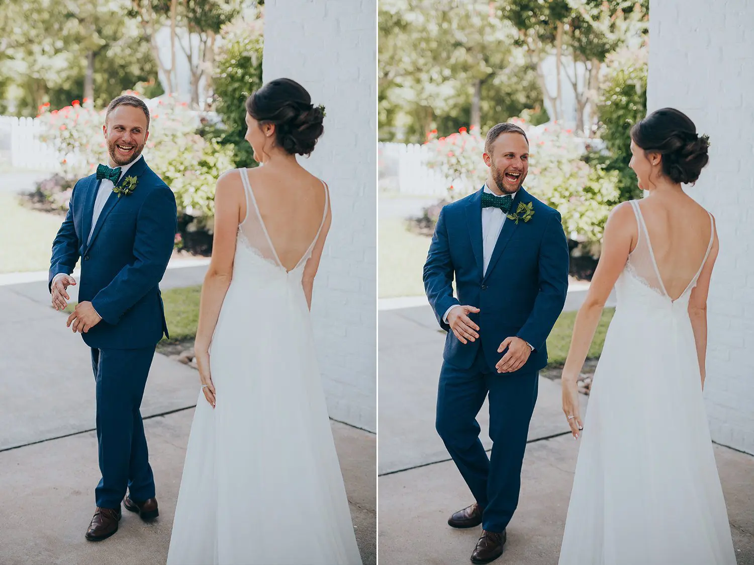 bride groom best first look