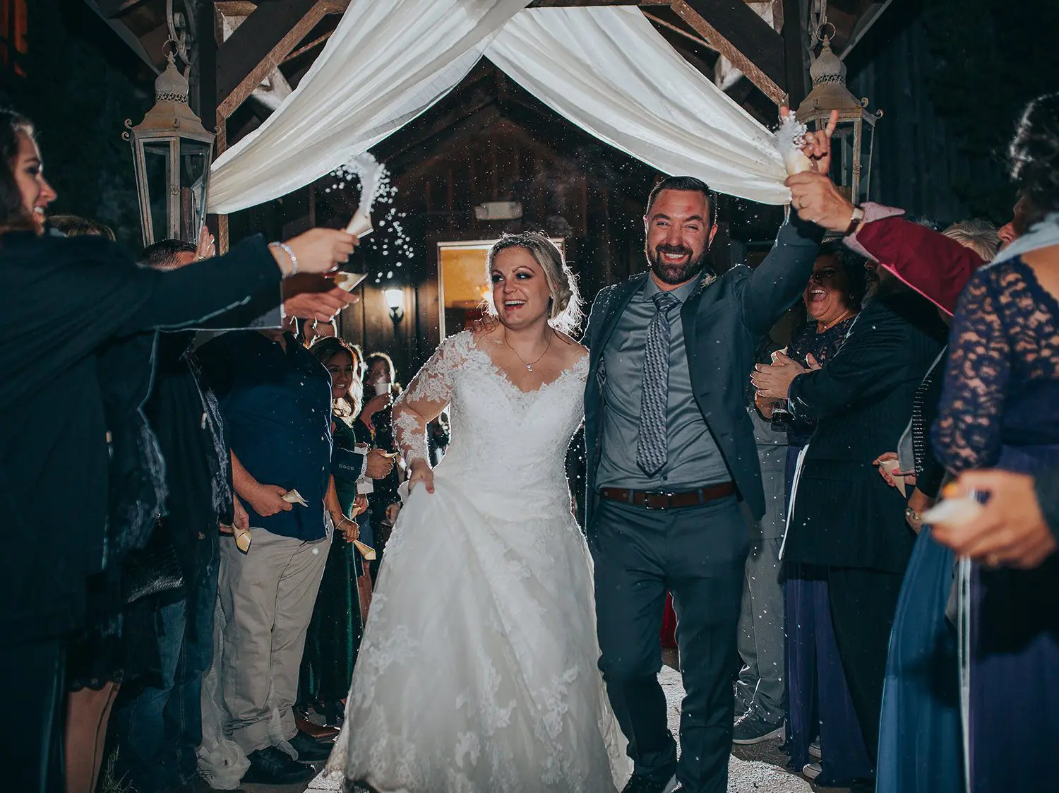 wedding couple formal send-off