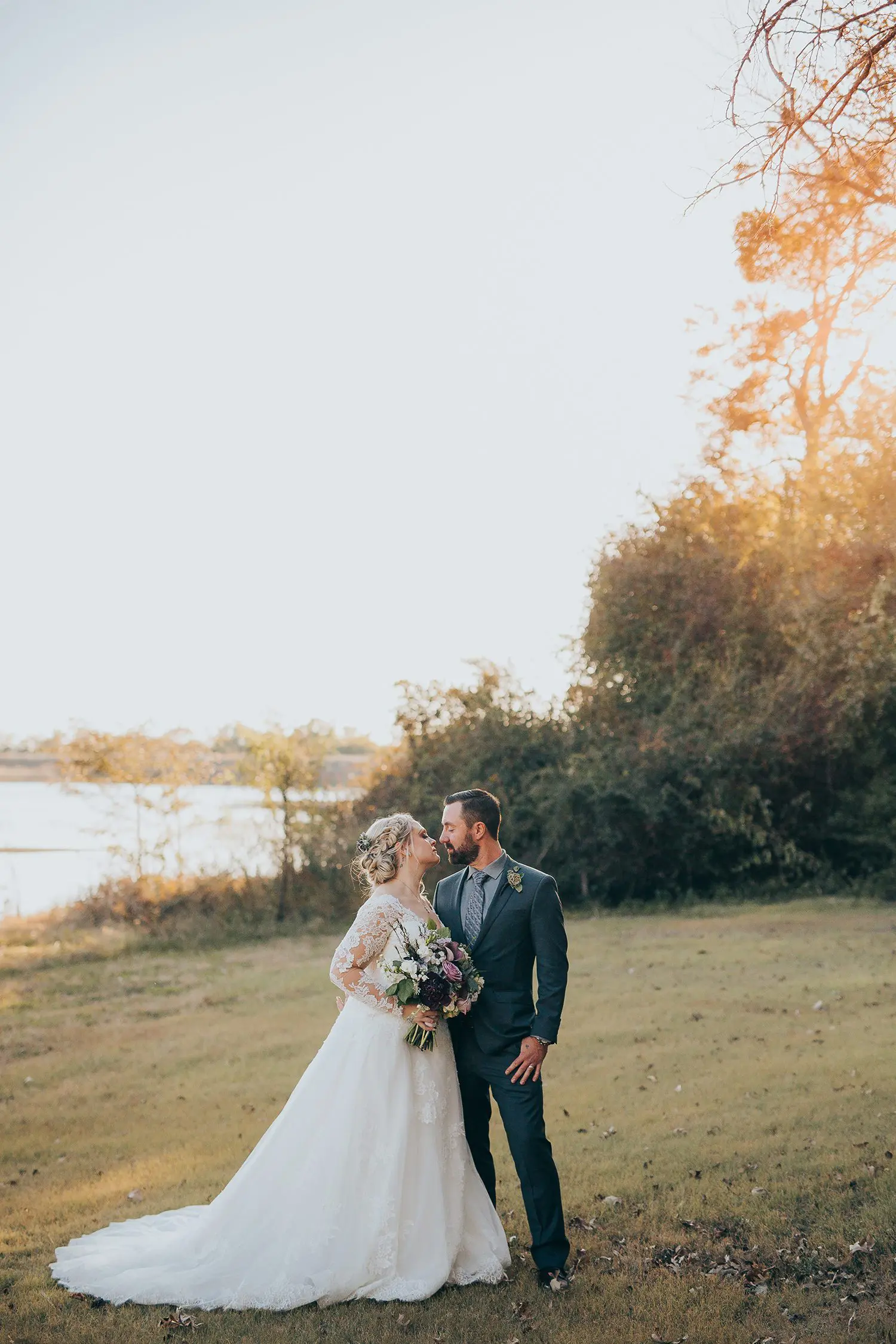 sunset wedding photos