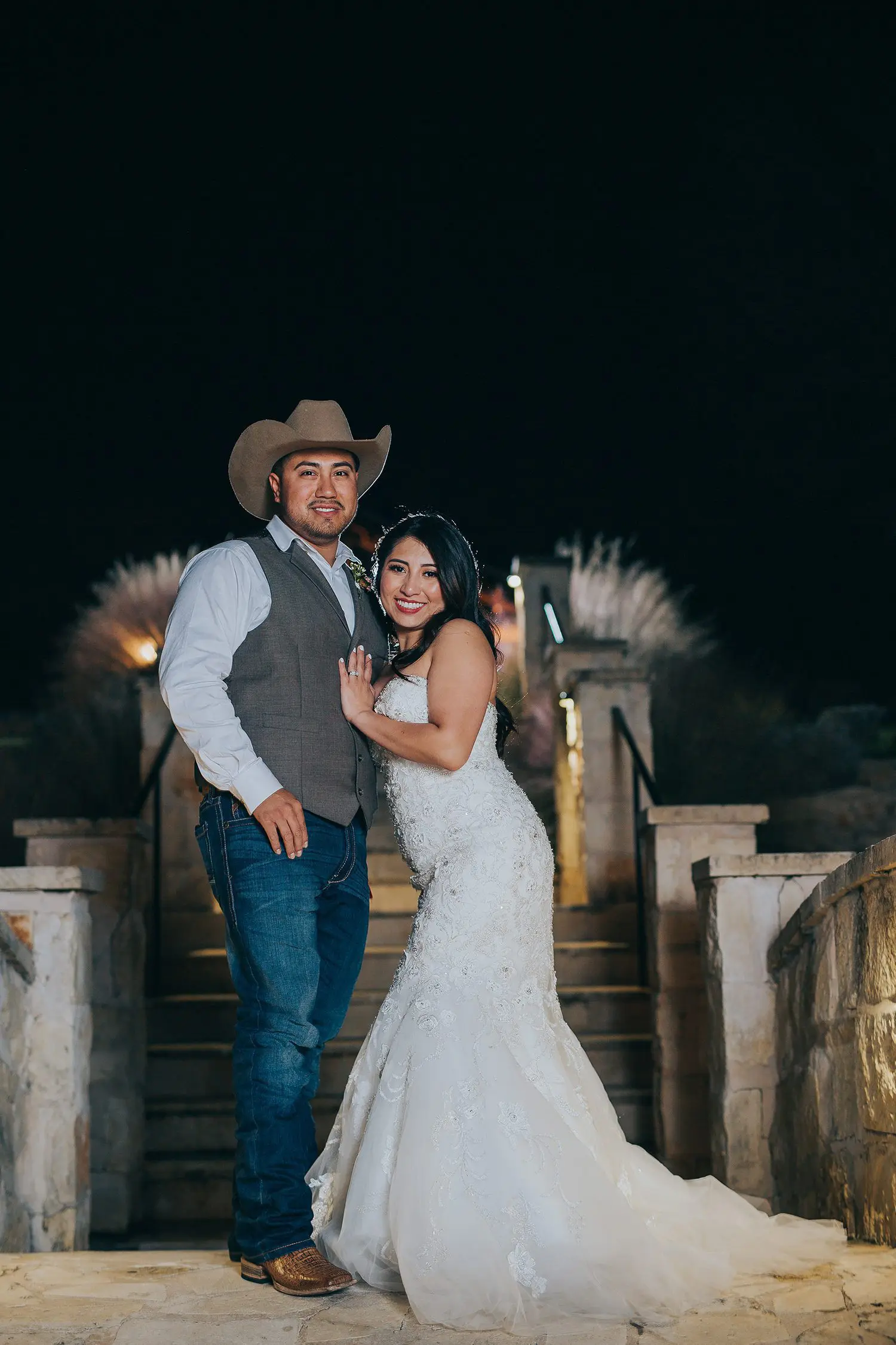 bride groom night photos