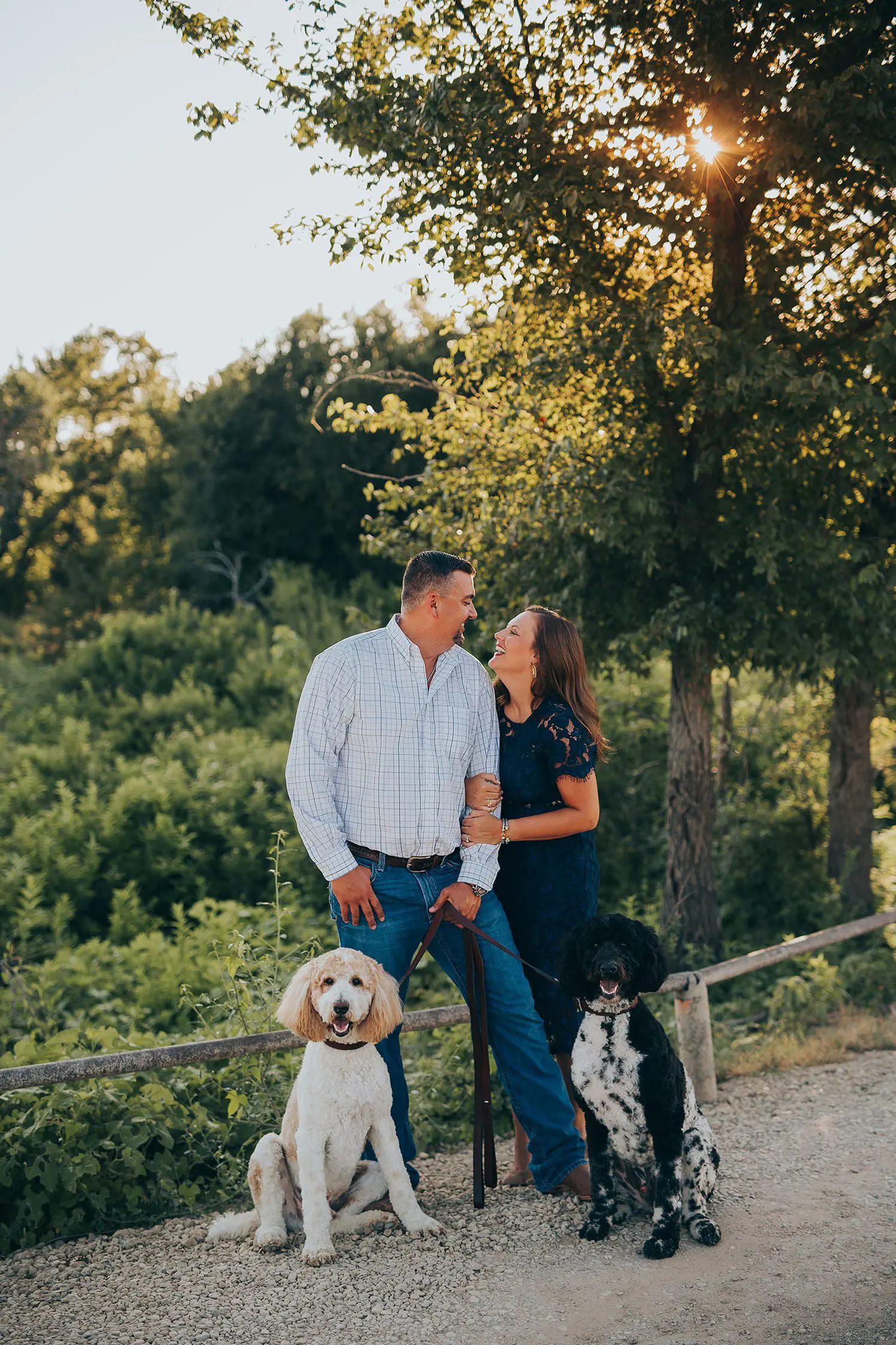 dogs at engagement session