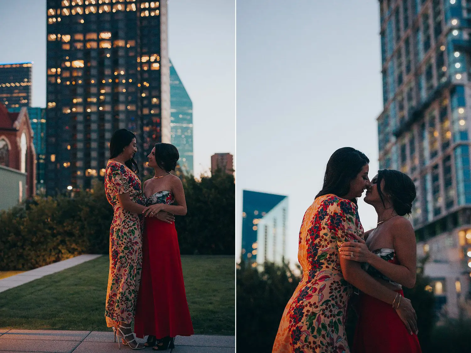 downtown dallas same sex engagement session