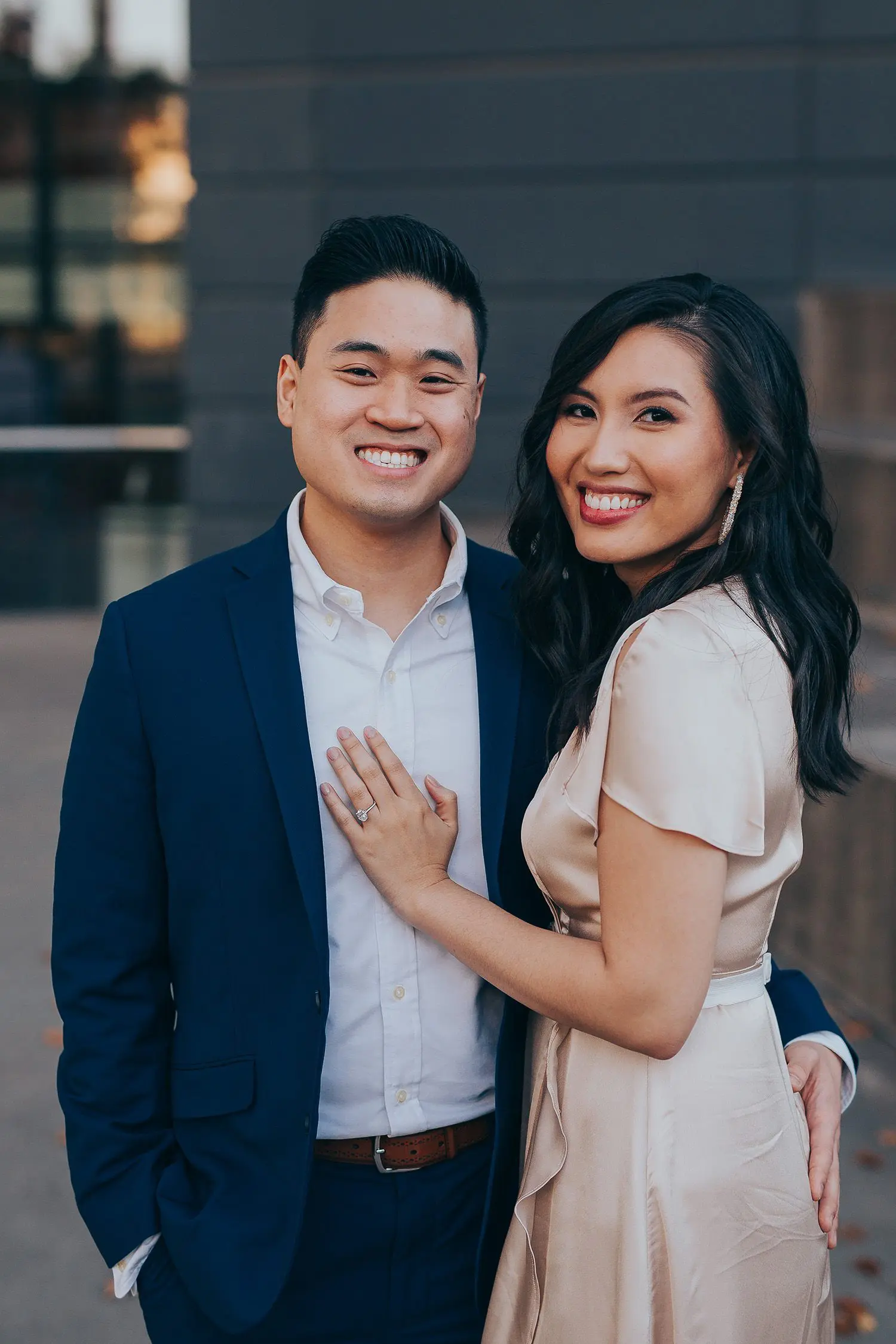 happy engagement photos