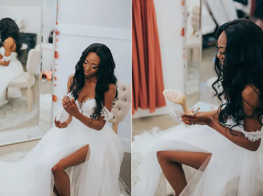 bride getting ready candids