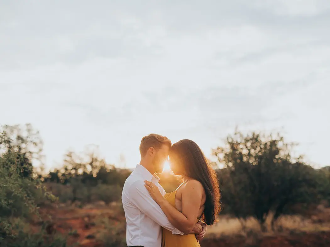 golden hour engagement photography