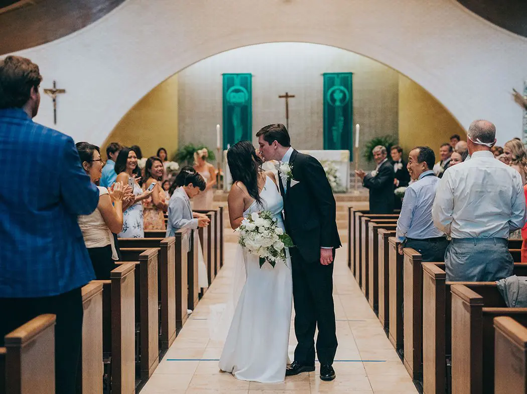newlyweds bride groom