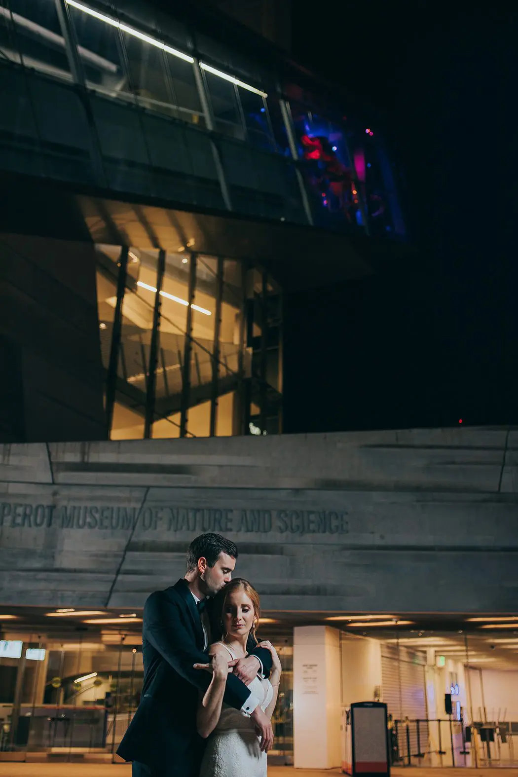 perot museum night photos wedding