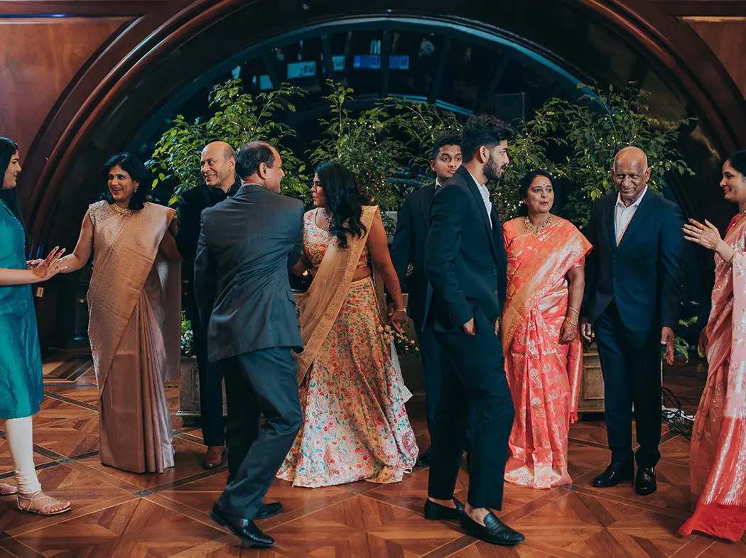 hindu wedding receiving line