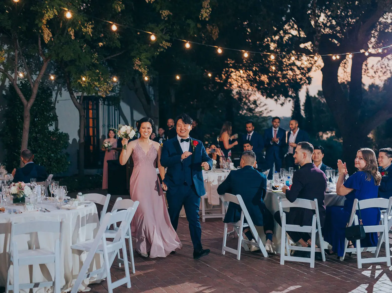 outdoor wedding reception