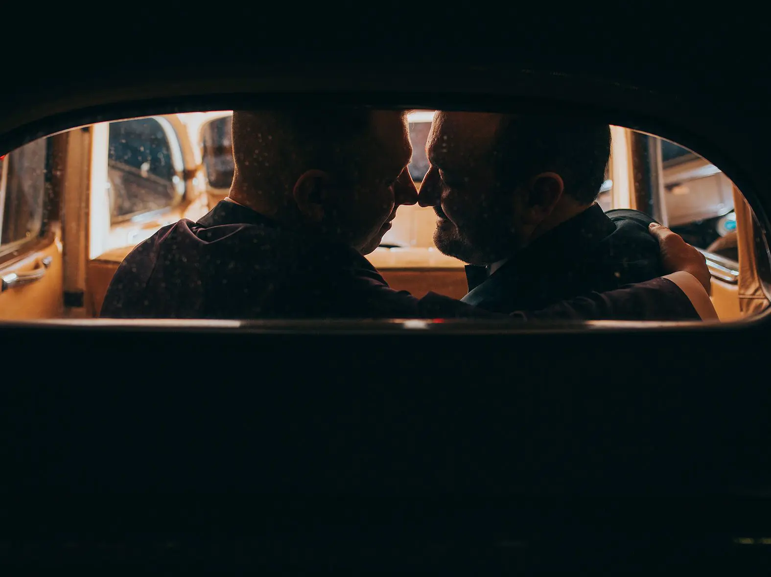 after dark flash wedding photos
