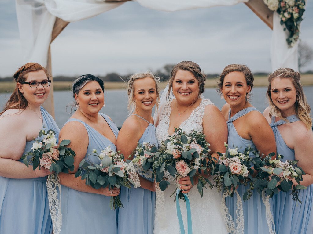 bride and her girls