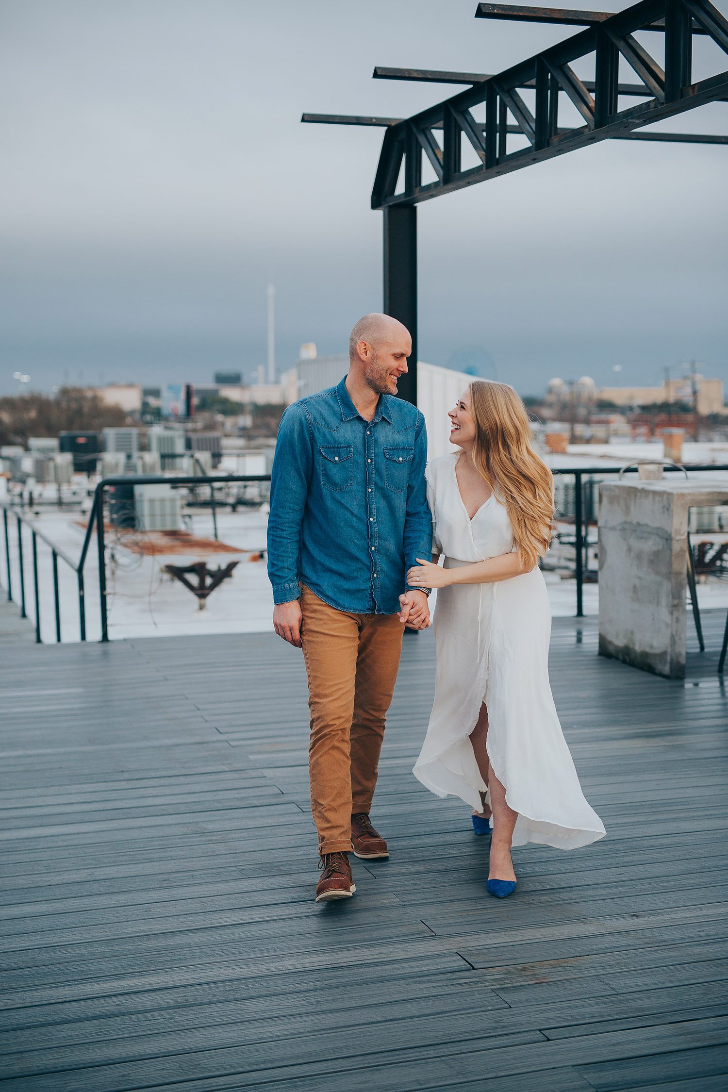 rooftop engagement session