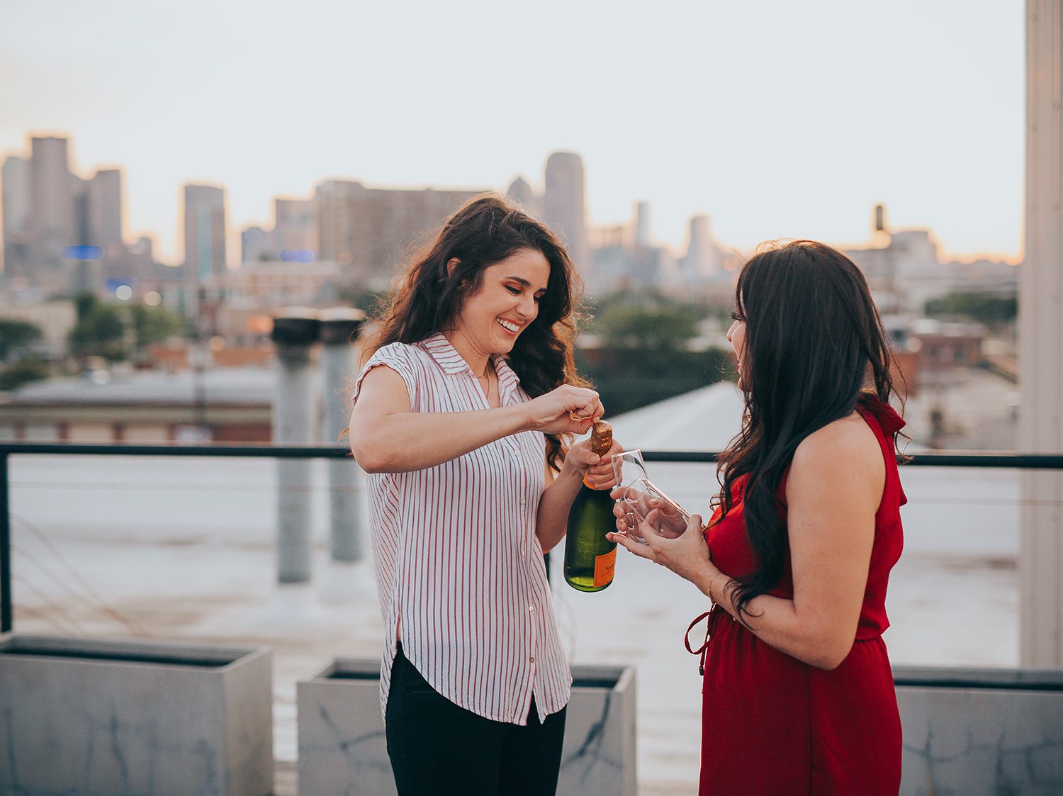 dallas rooftop proposal photography