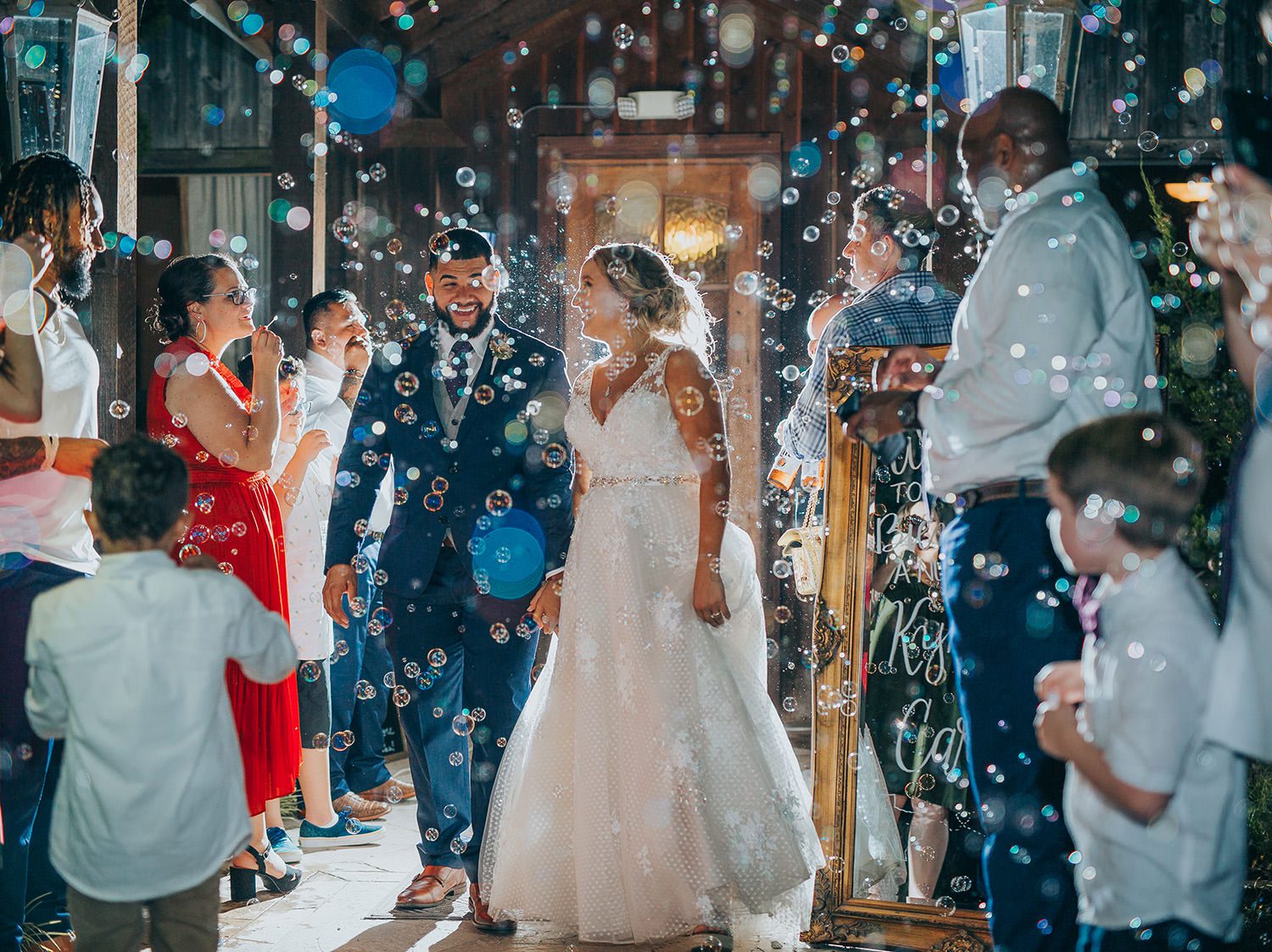 wedding exit bubbles
