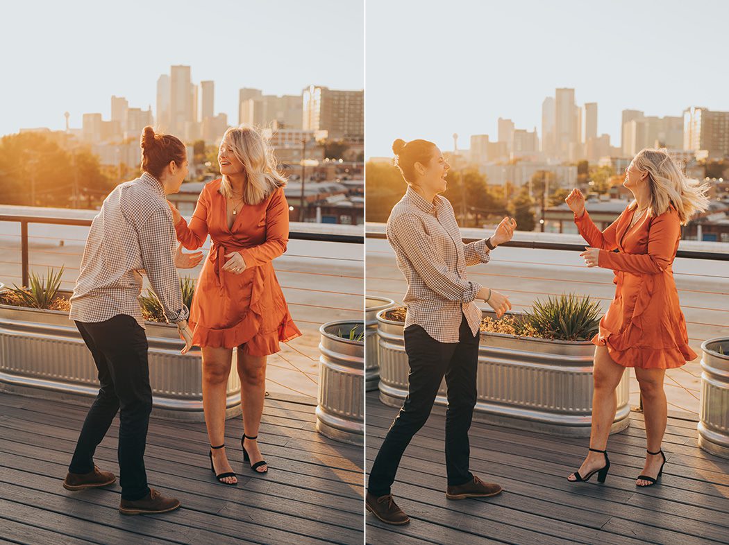 rooftop surprise proposal