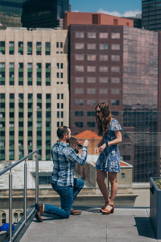 Surprise proposal at the Statler