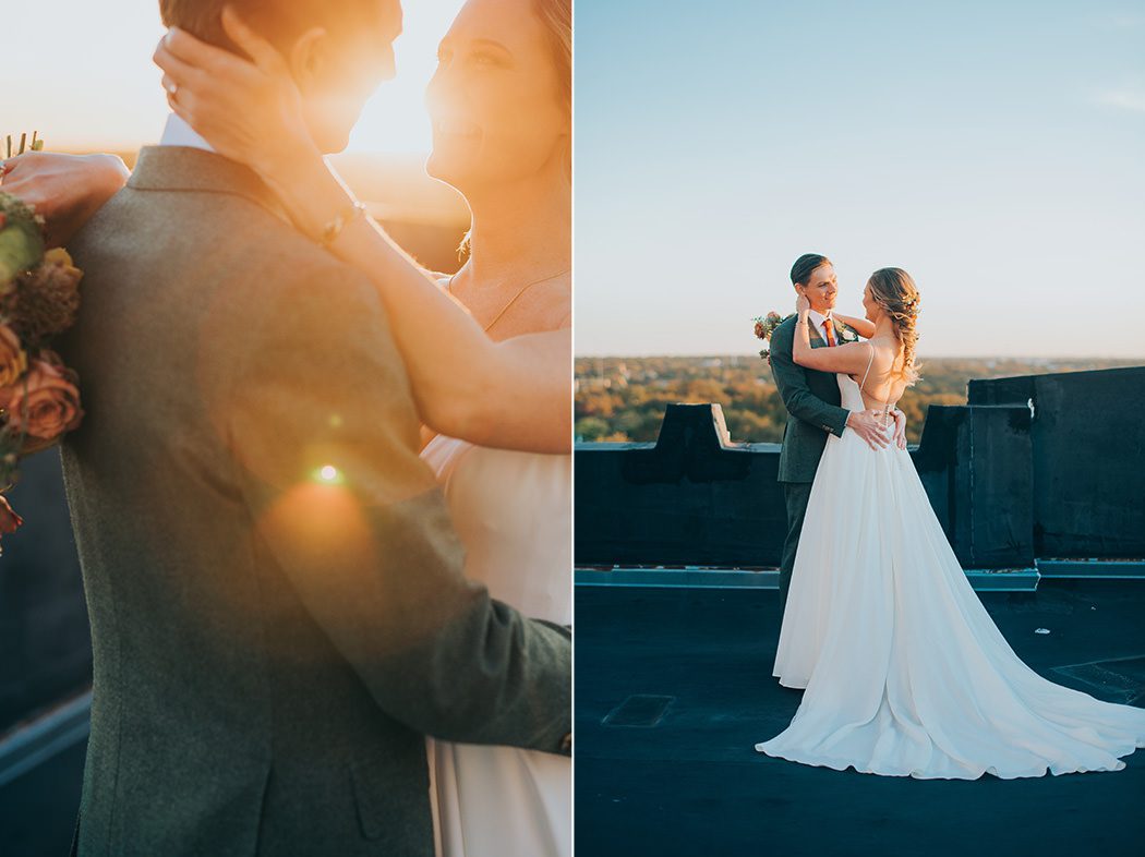 sunset wedding photos