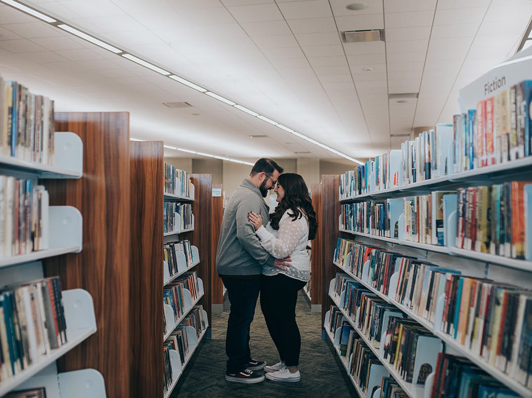 library engagement photos