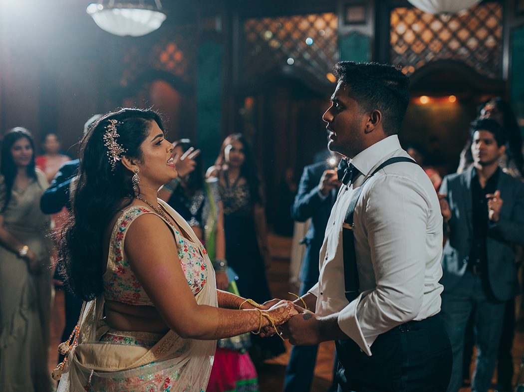 indian wedding open dance floor photos
