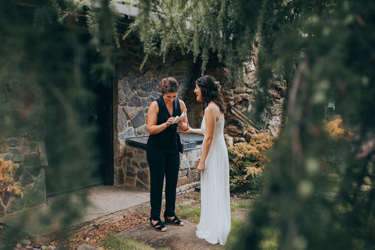 Intimate queer wedding photography