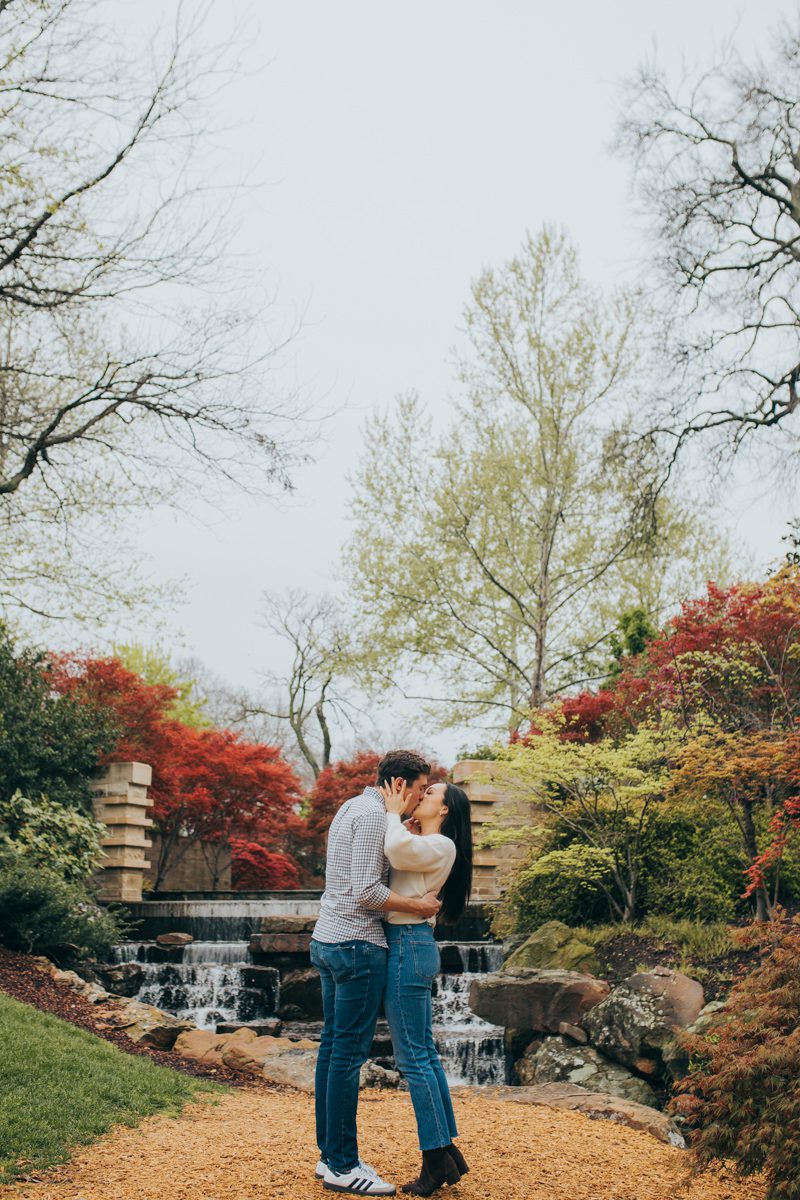 Engagement Photos with Japanese Maple Trees
