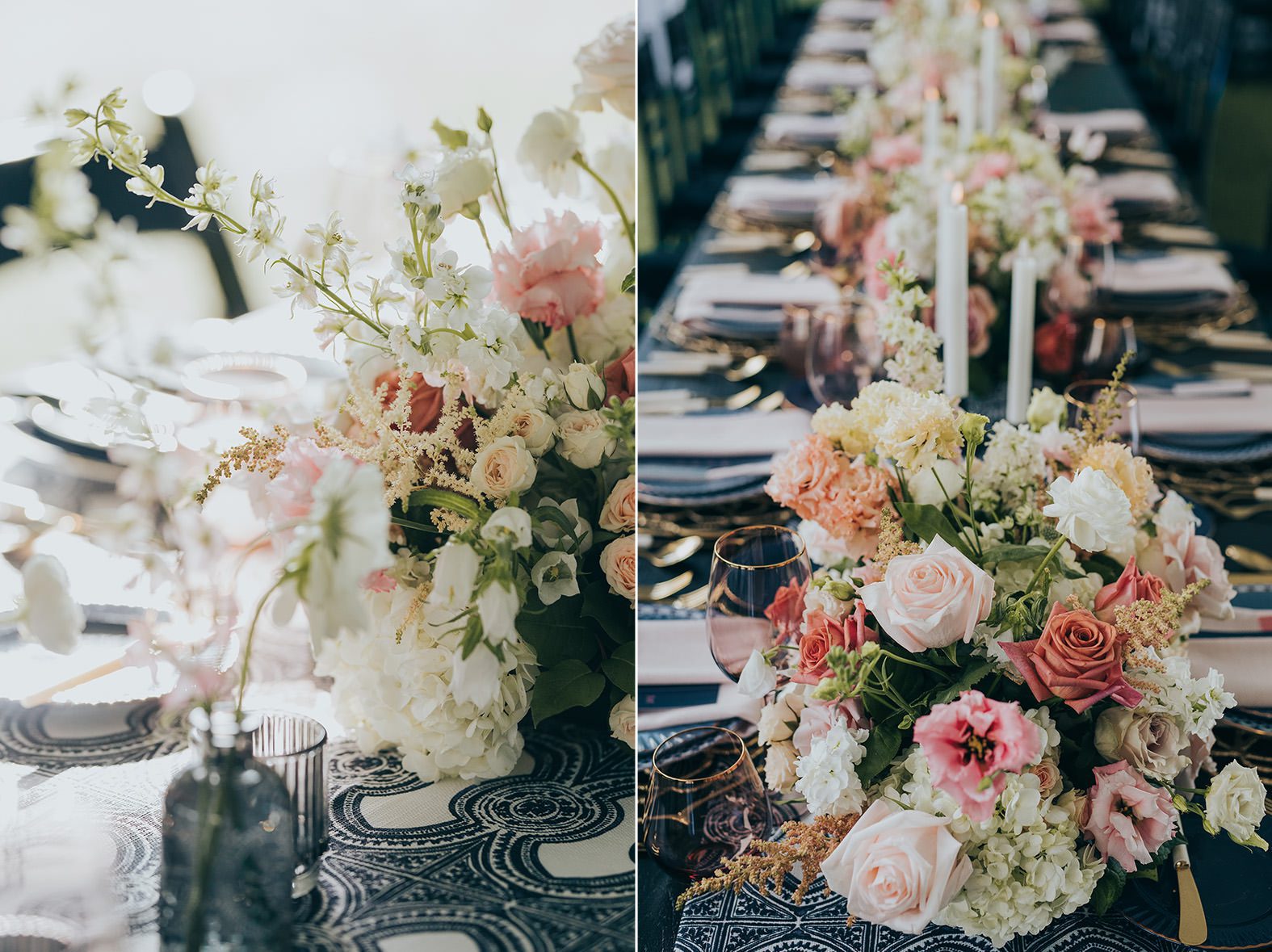 wedding reception floral details